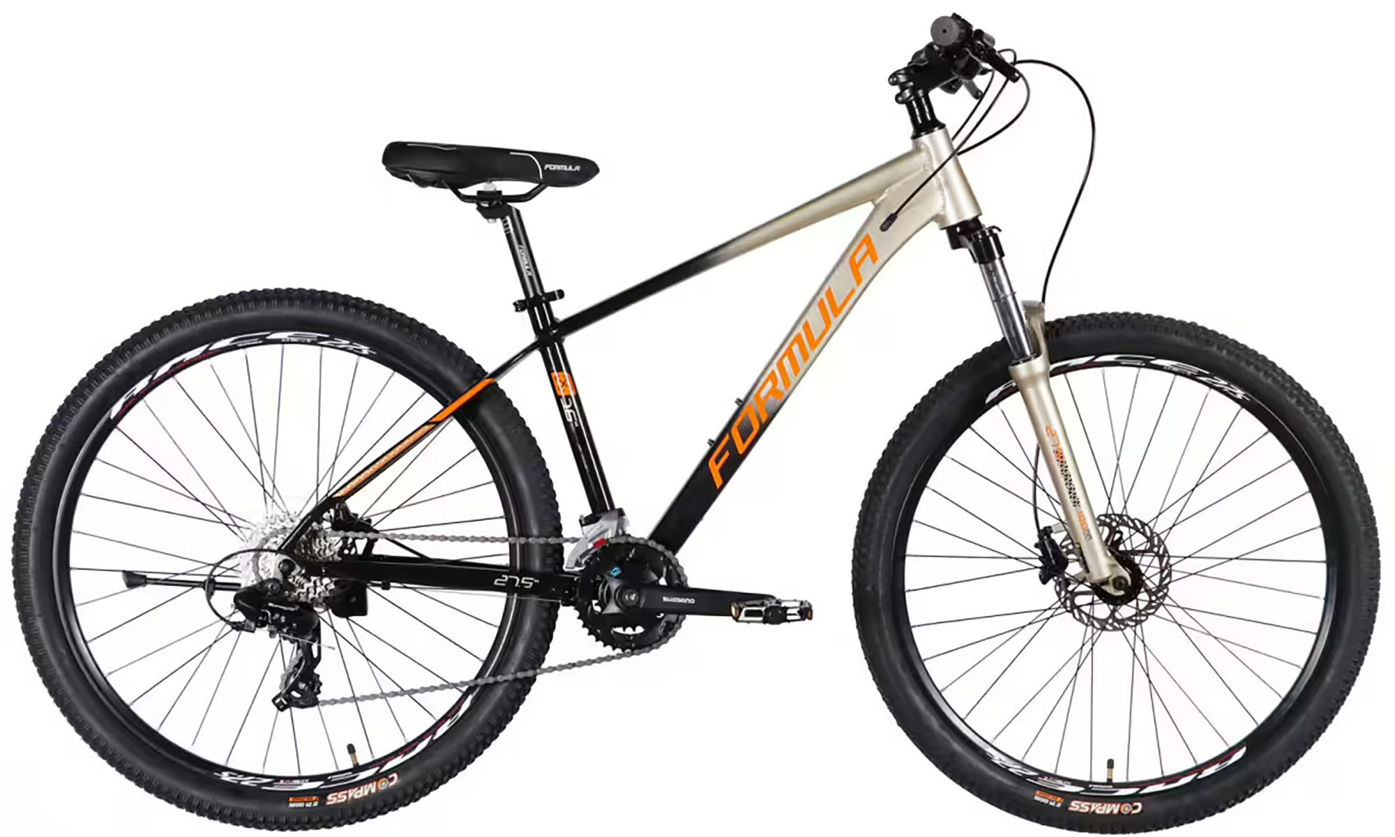 Велосипед Formula DRIVE HDD 27.5", размер M, рама 16", год 2026, черно-серый 